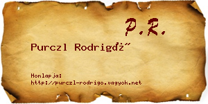 Purczl Rodrigó névjegykártya